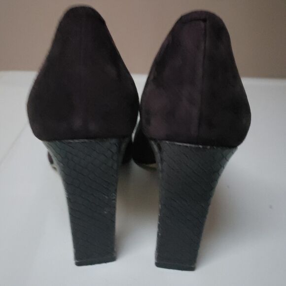 Women's Nine West Plum Purple Genuine Suede Formal Pump Heel Sz 8.5M PO Good - Picture 3 of 12